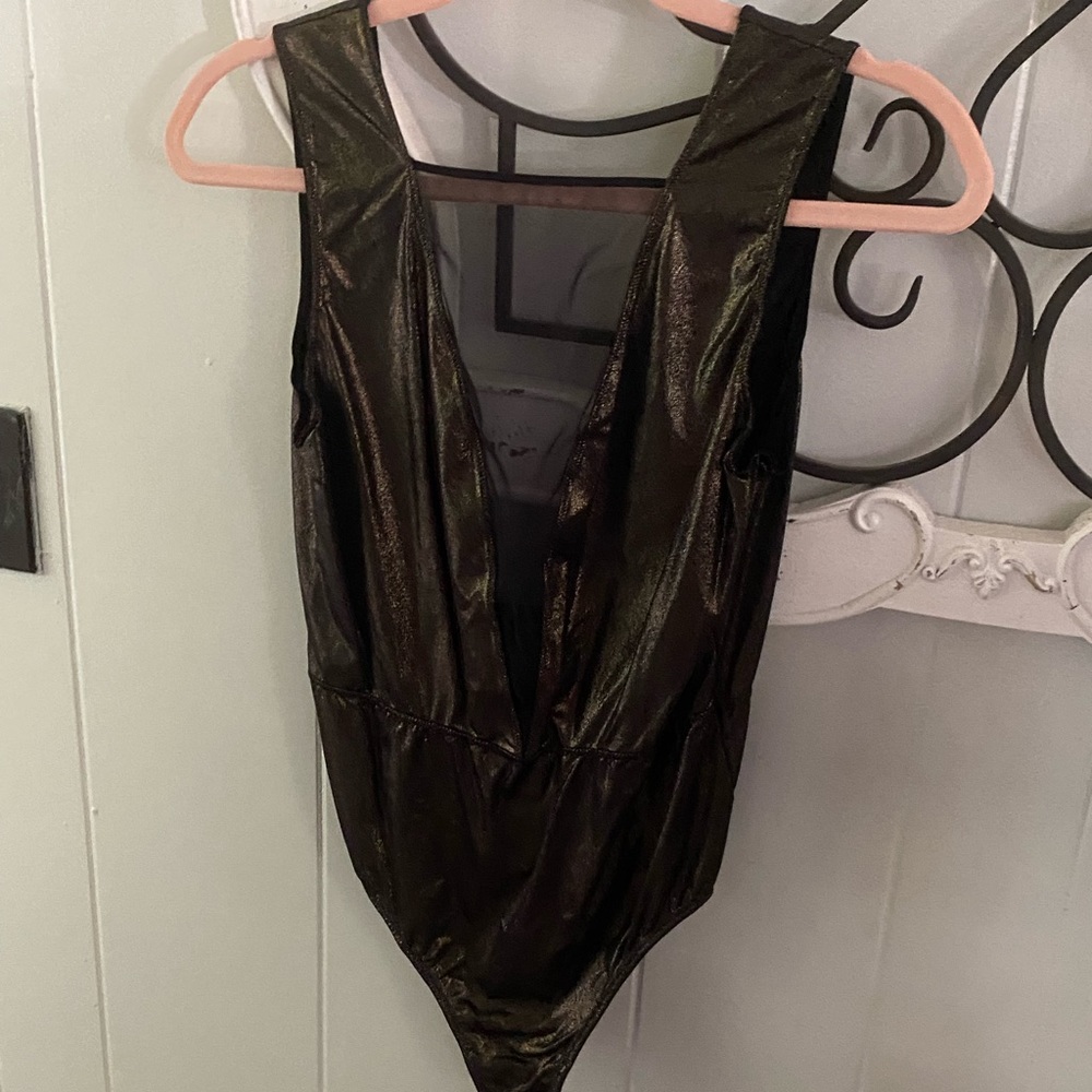 Black and gold bodysuit